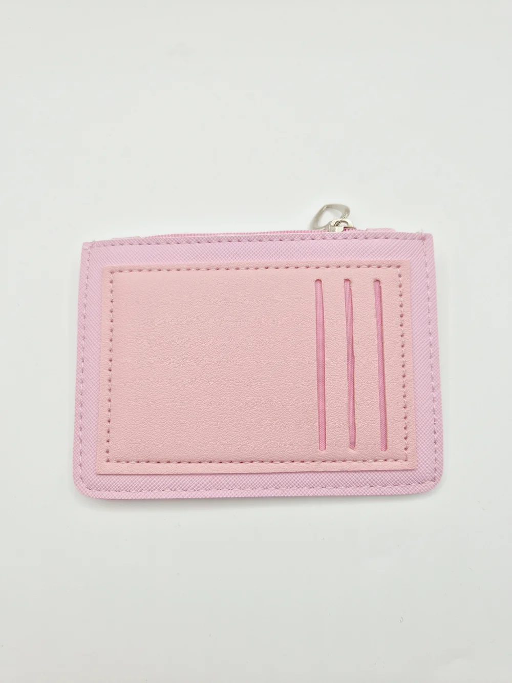Pink Labubu Card Wallet with Heart Charm
